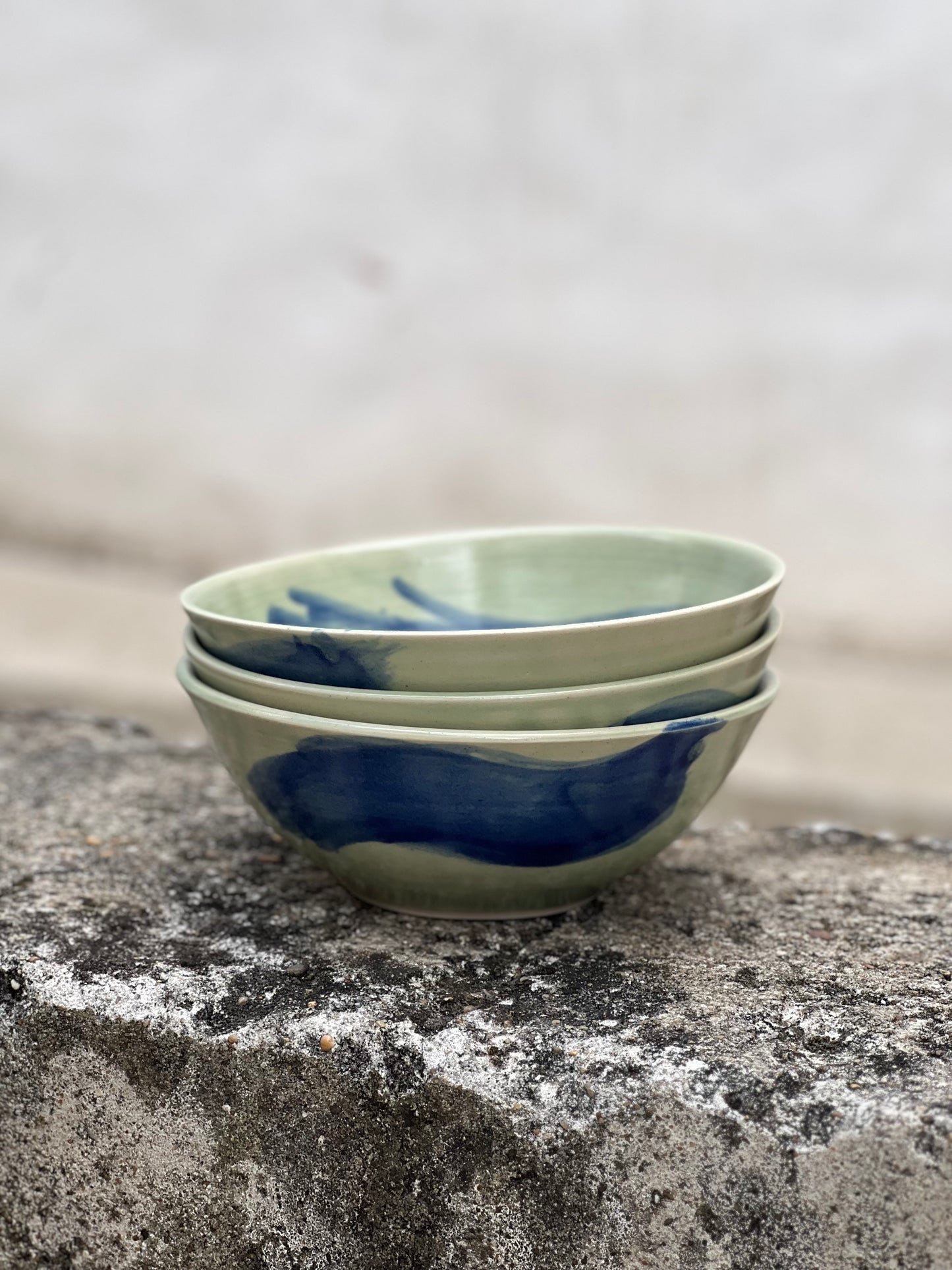 SEED Grand bol à RAMEN vert et bleu