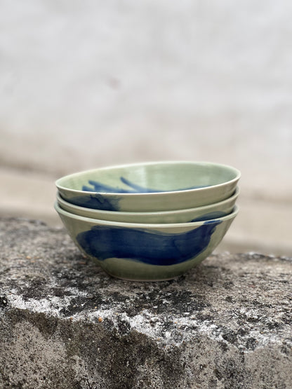 SEED Grand bol à RAMEN vert et bleu