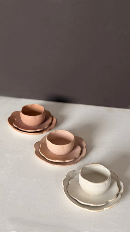 Assiette à dessert Rose chocolatée