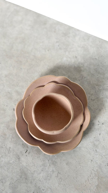 Tasse & sous tasse Fleur Rose poudre