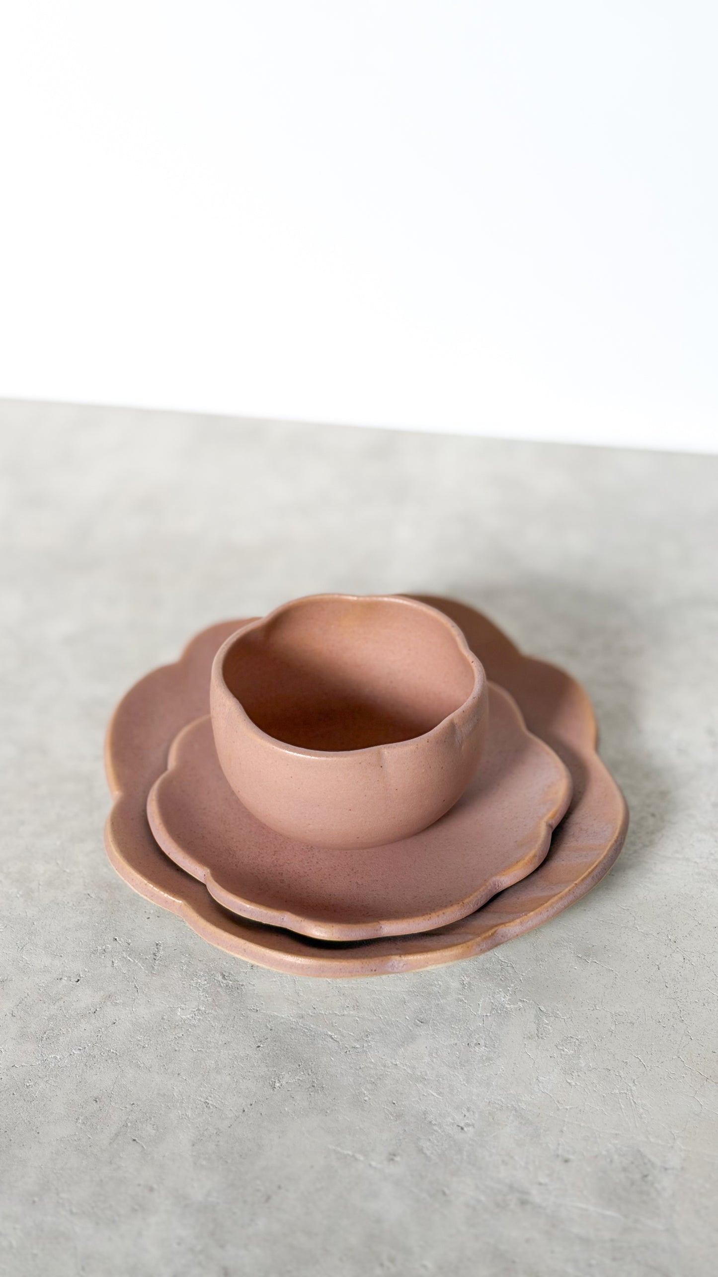 Assiette à dessert Rose chocolatée