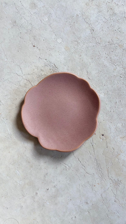 Assiette à dessert Rose chocolatée