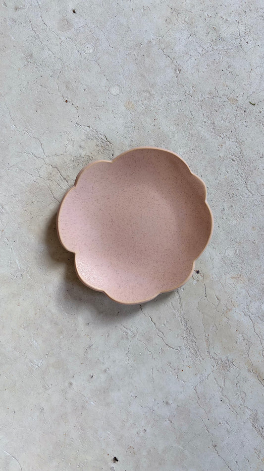 Assiette à dessert Rose poudre